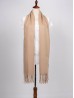 Solid Color Shawl Scarf W/ Tassels